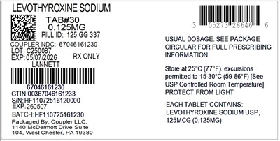 Label (0527 3286 46 Levothyroxine 0.125mg 67046 1612 30)